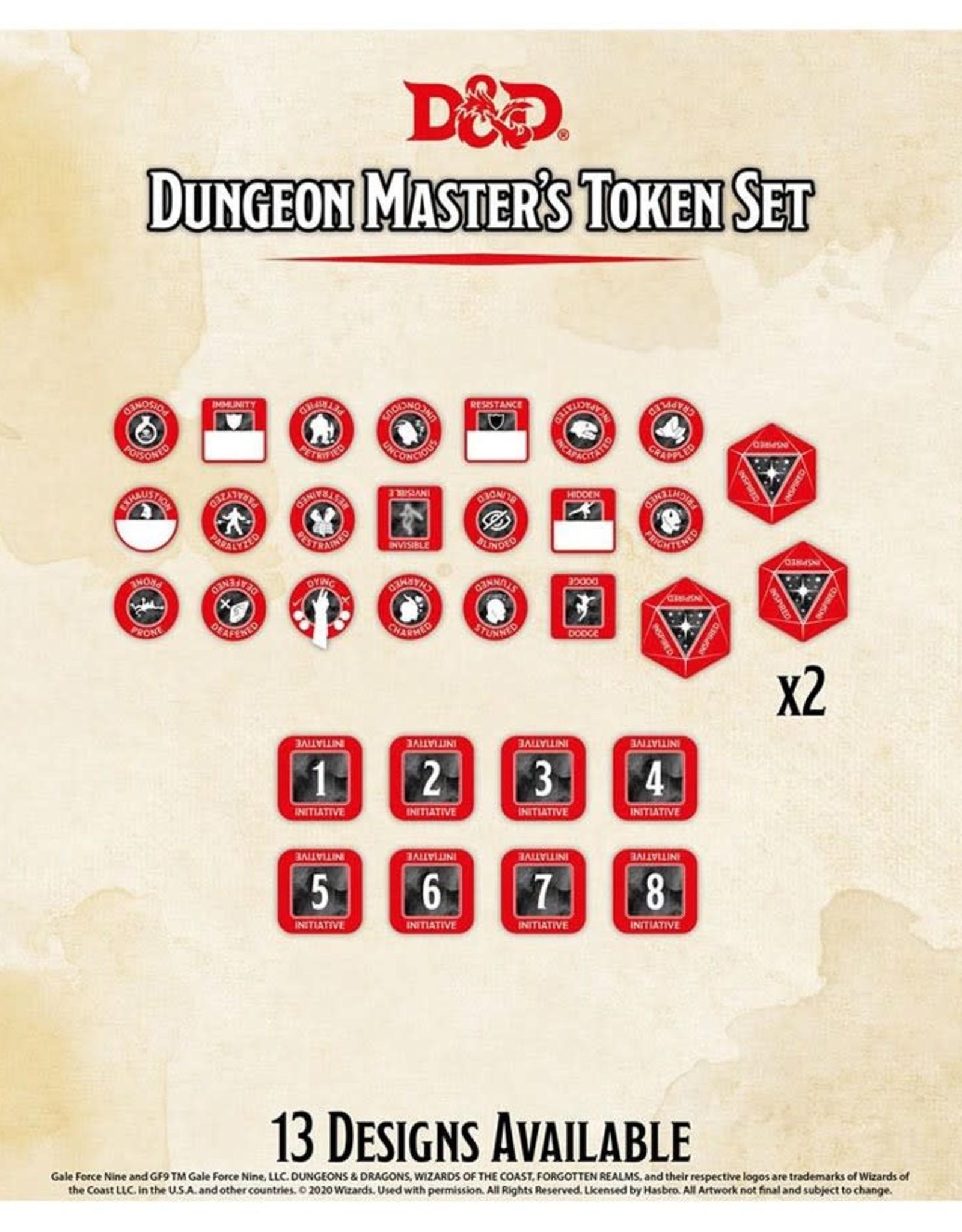 Wizards of the Coast D&D Token Set: Dungeon Master Set - 46 Tokens