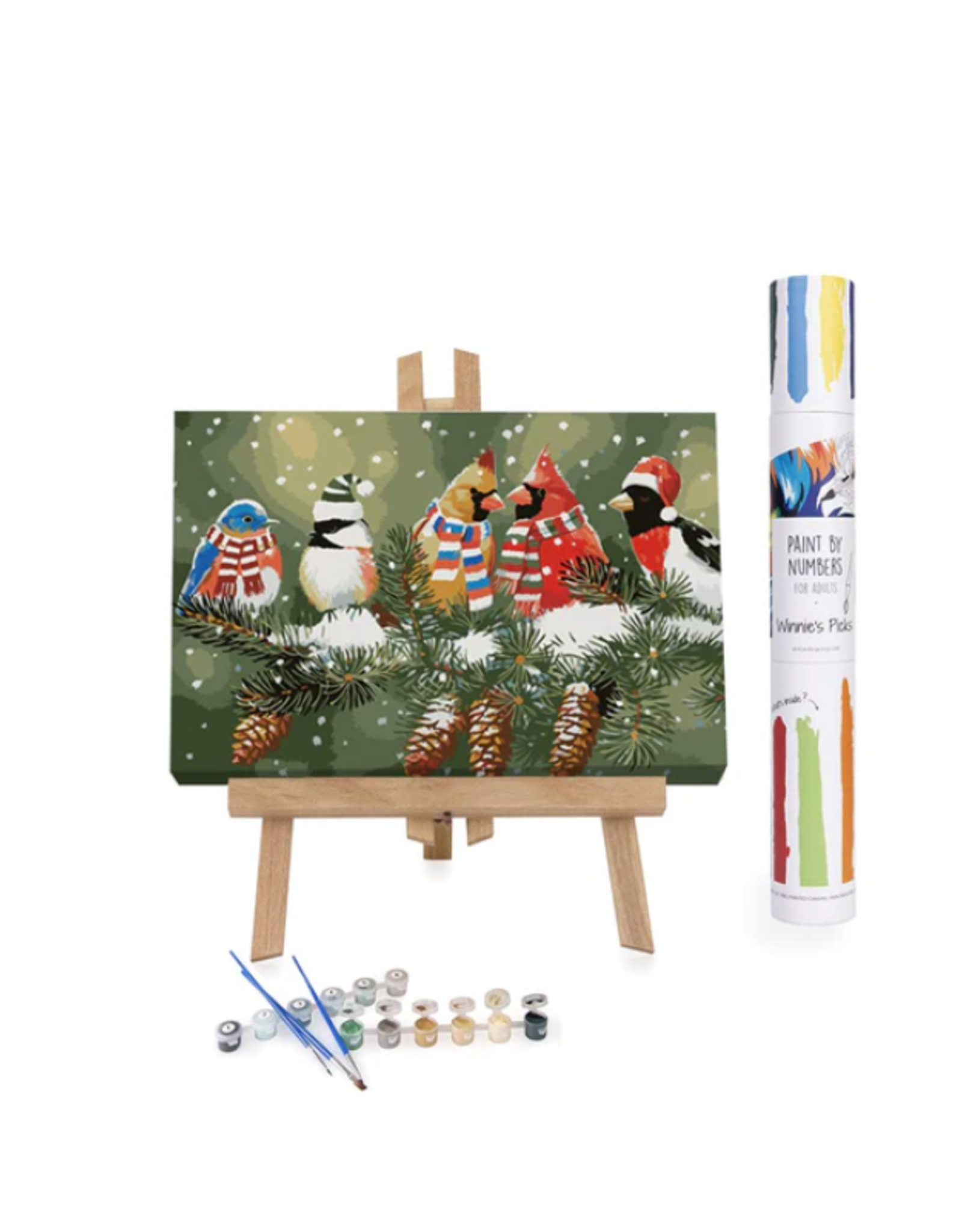 Winnie's Picks Paint by Numbers: Festive and Christmassy Birds - 16x24