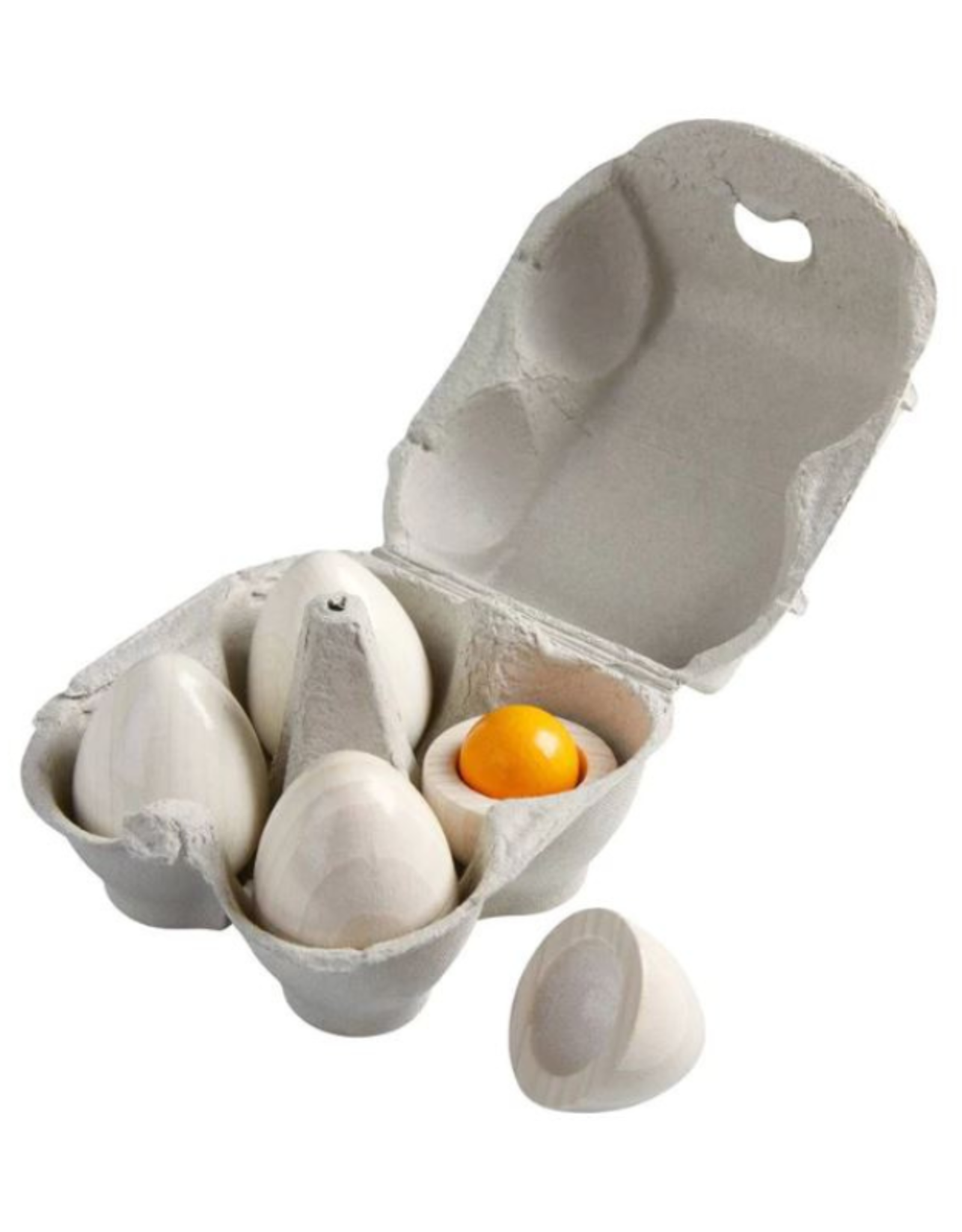 Wooden Eggs with Removable Yolk Play Food