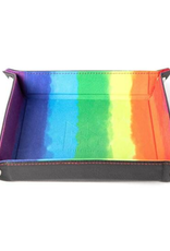 Velvet Folding Dice Tray: Watercolor Rainbow