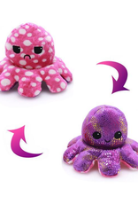 TeeTurtle Reversible Octopus Mini Plush: Polka Dot/Shimmer