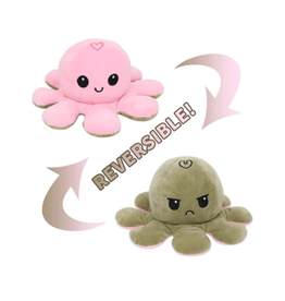 TeeTurtle Reversible Octopus Mini Plush: Heart/Broken Heart