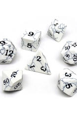 Stone Polyhedral Dice Set (Howlite, Signature Font)