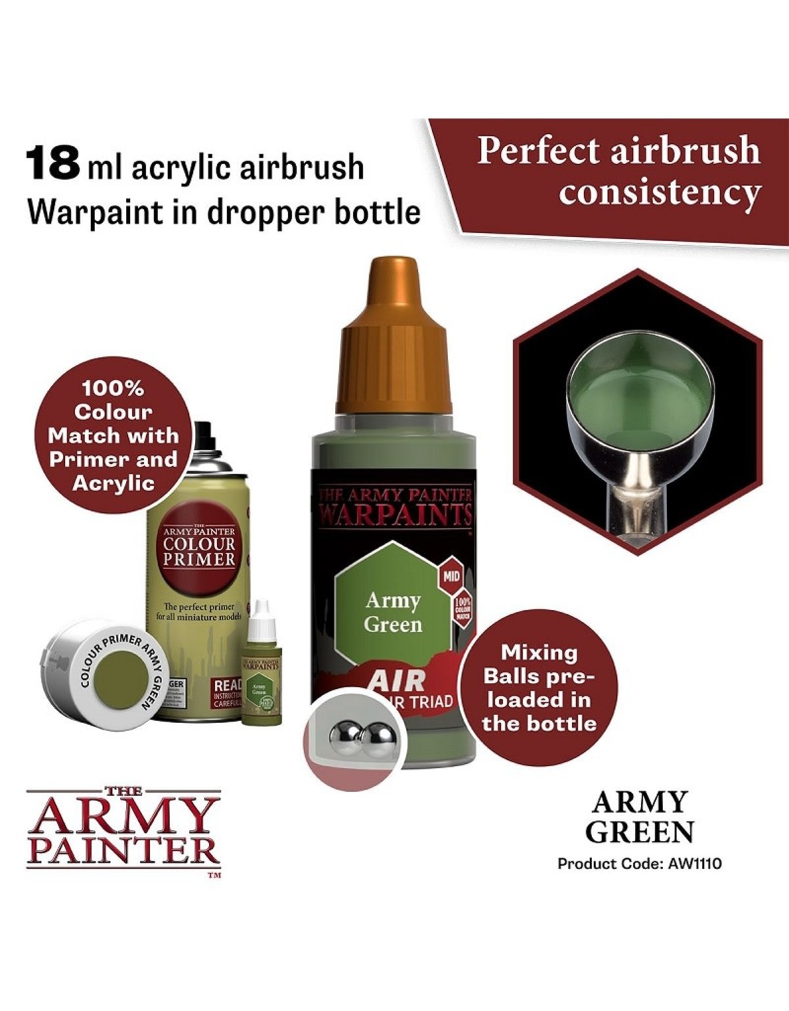 The Army Painter Warpaint Air: Army Green (18ml)