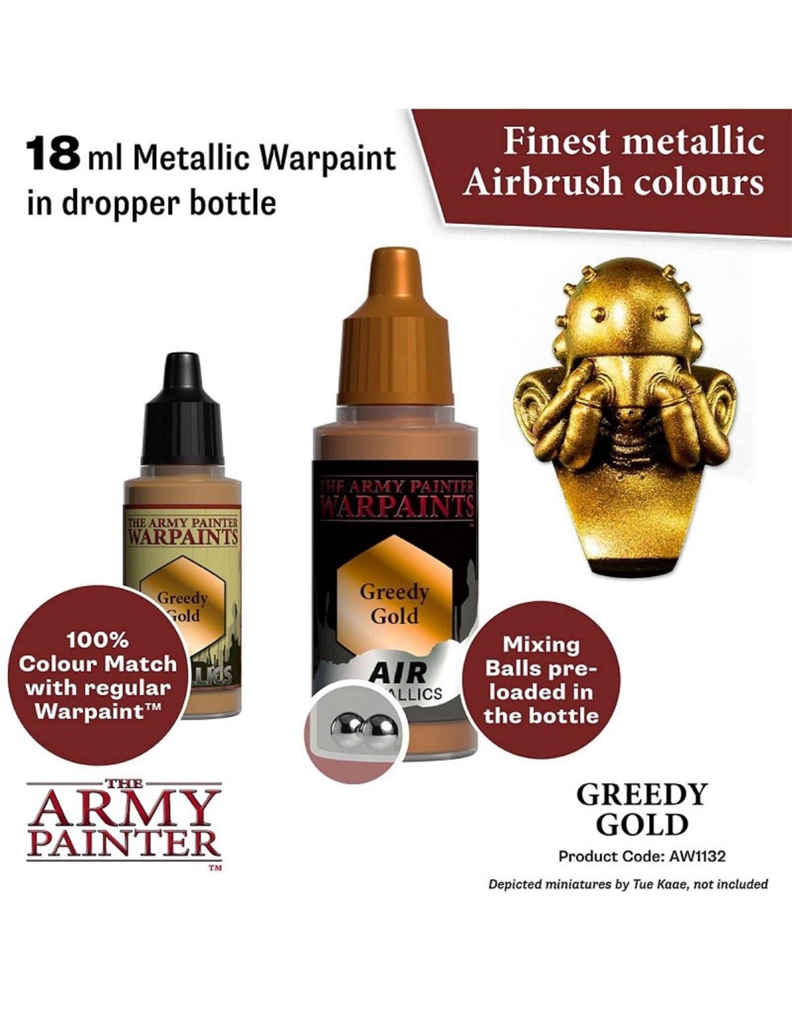 The Army Painter Warpaint Air: Metallics - Greedy Gold (18ml)
