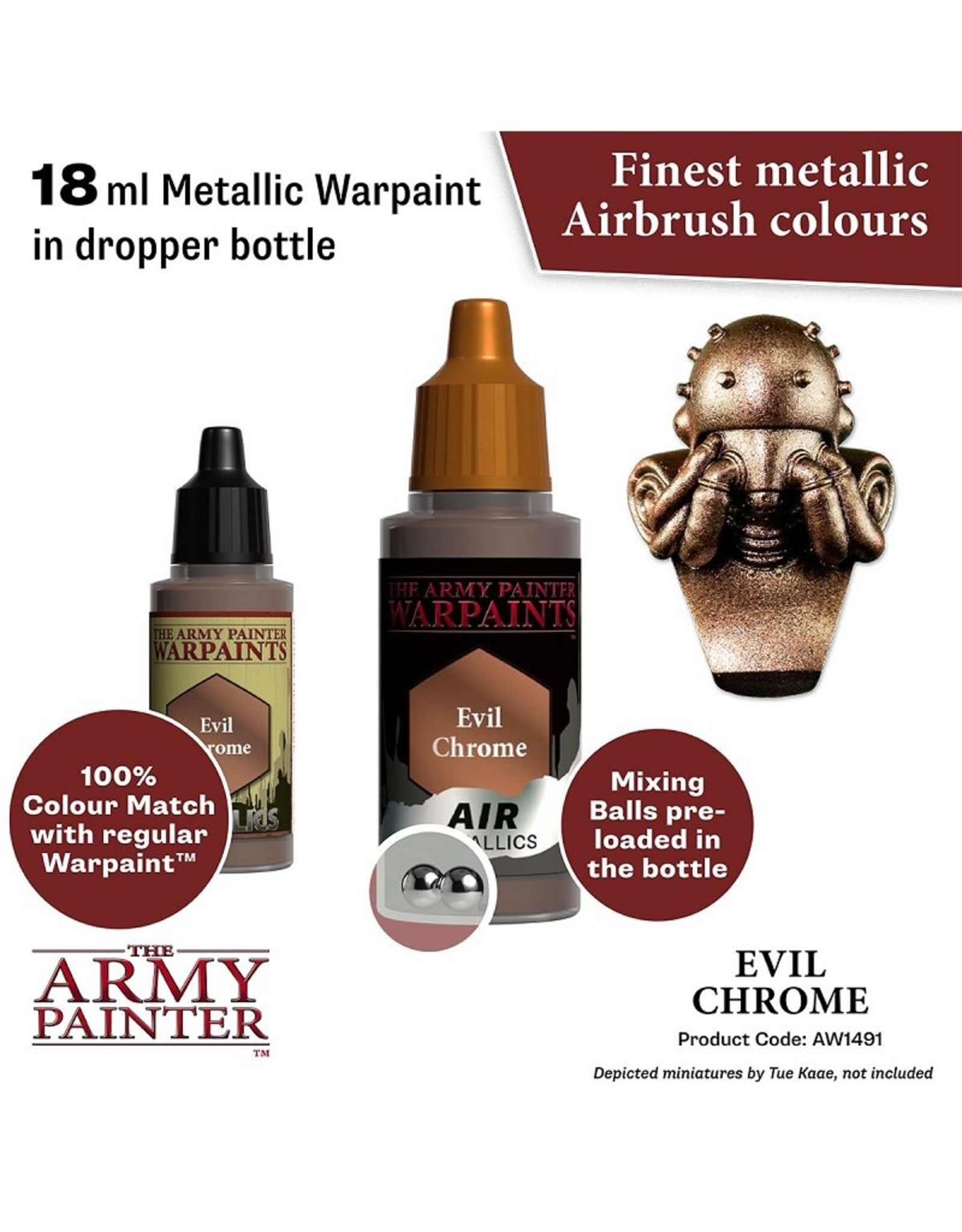 The Army Painter Warpaint Air: Metallics - Evil Chrome (18ml)