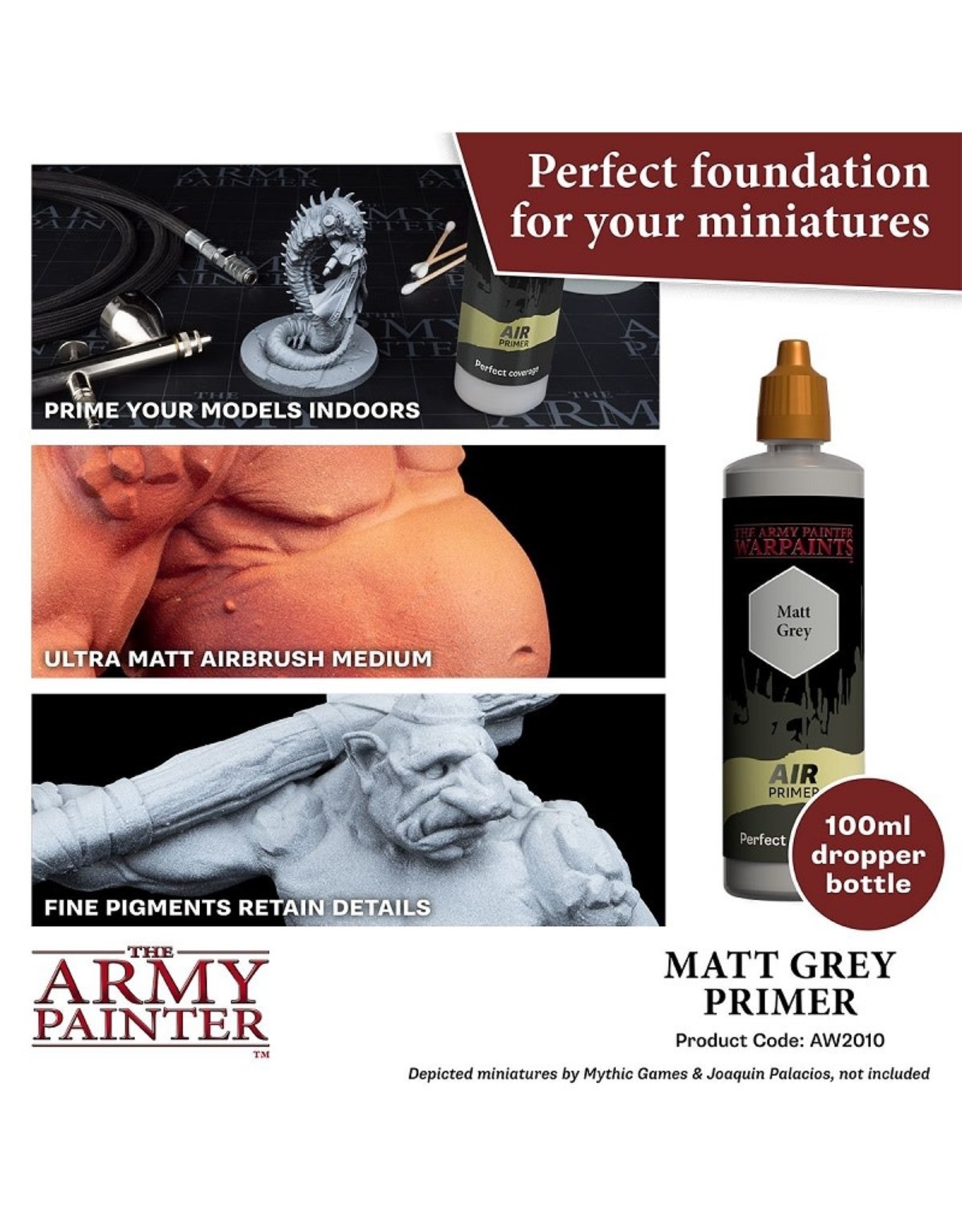 The Army Painter Warpaint Air: Primer - Matt Grey (100ml)