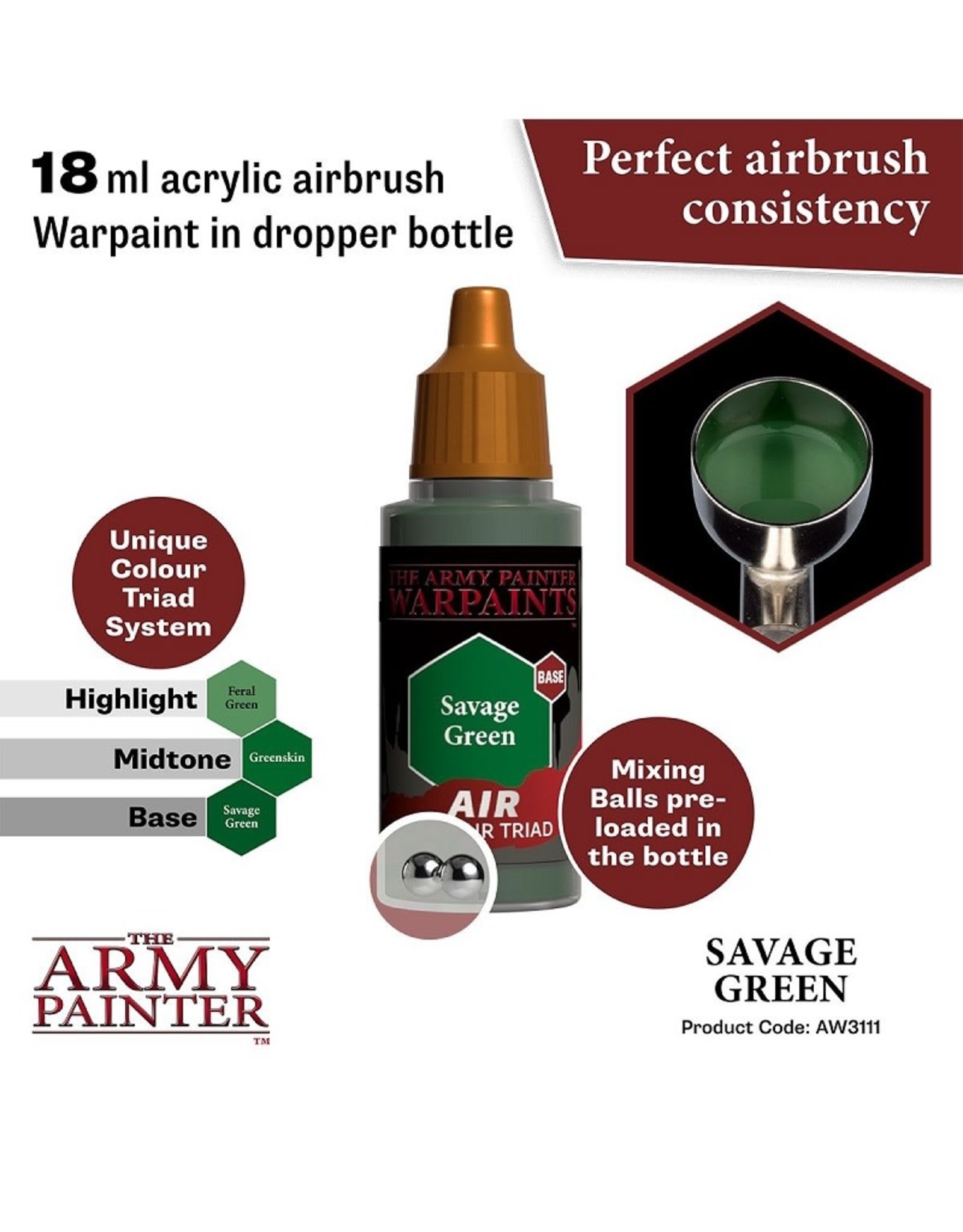 The Army Painter Warpaint Air: Savage Green (18ml)
