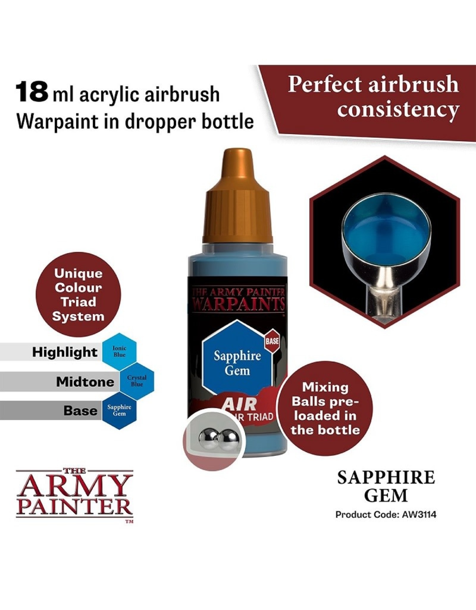 The Army Painter Warpaint Air: Sapphire Gem (18ml)