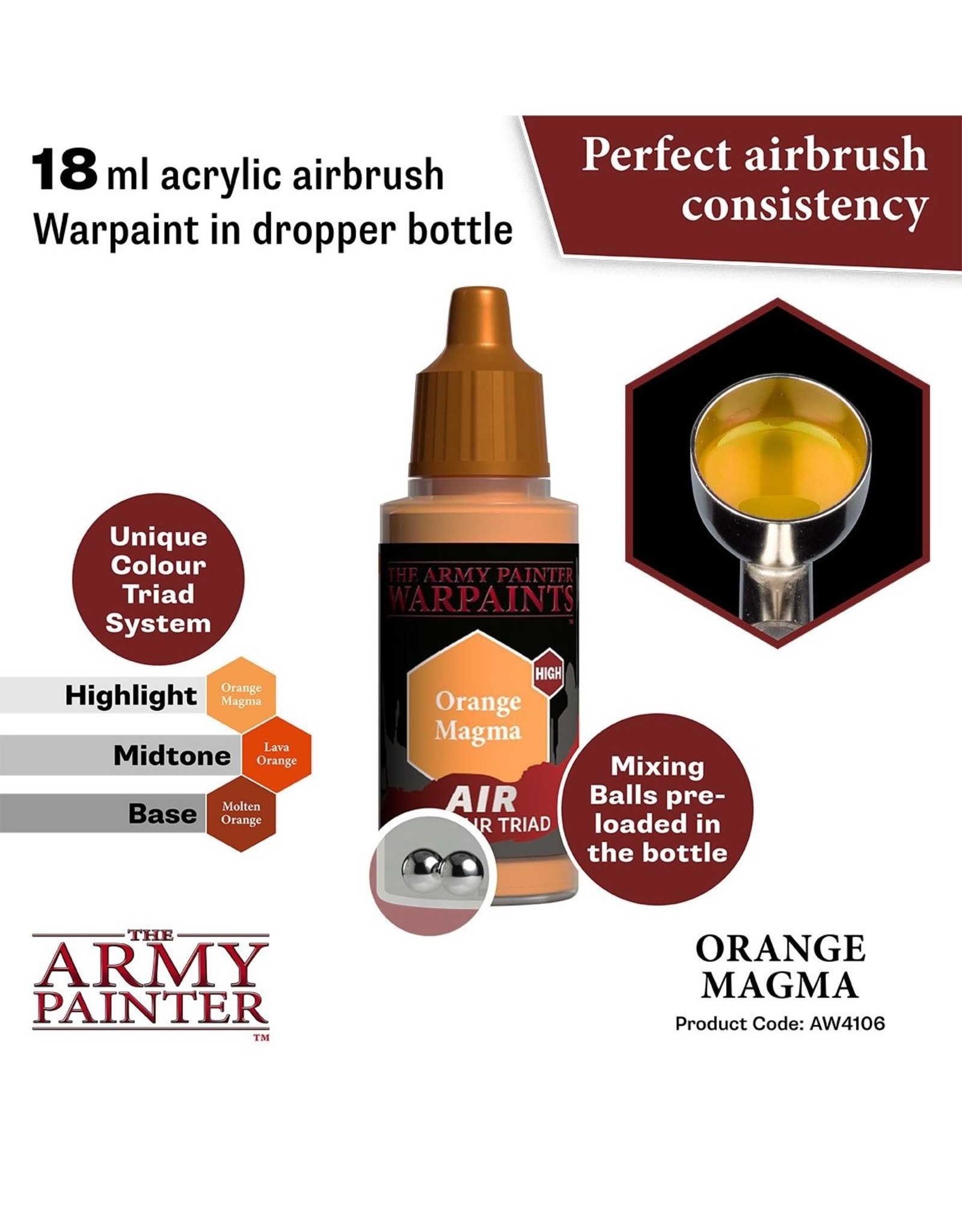 The Army Painter Warpaint Air: Orange Magma (18ml)