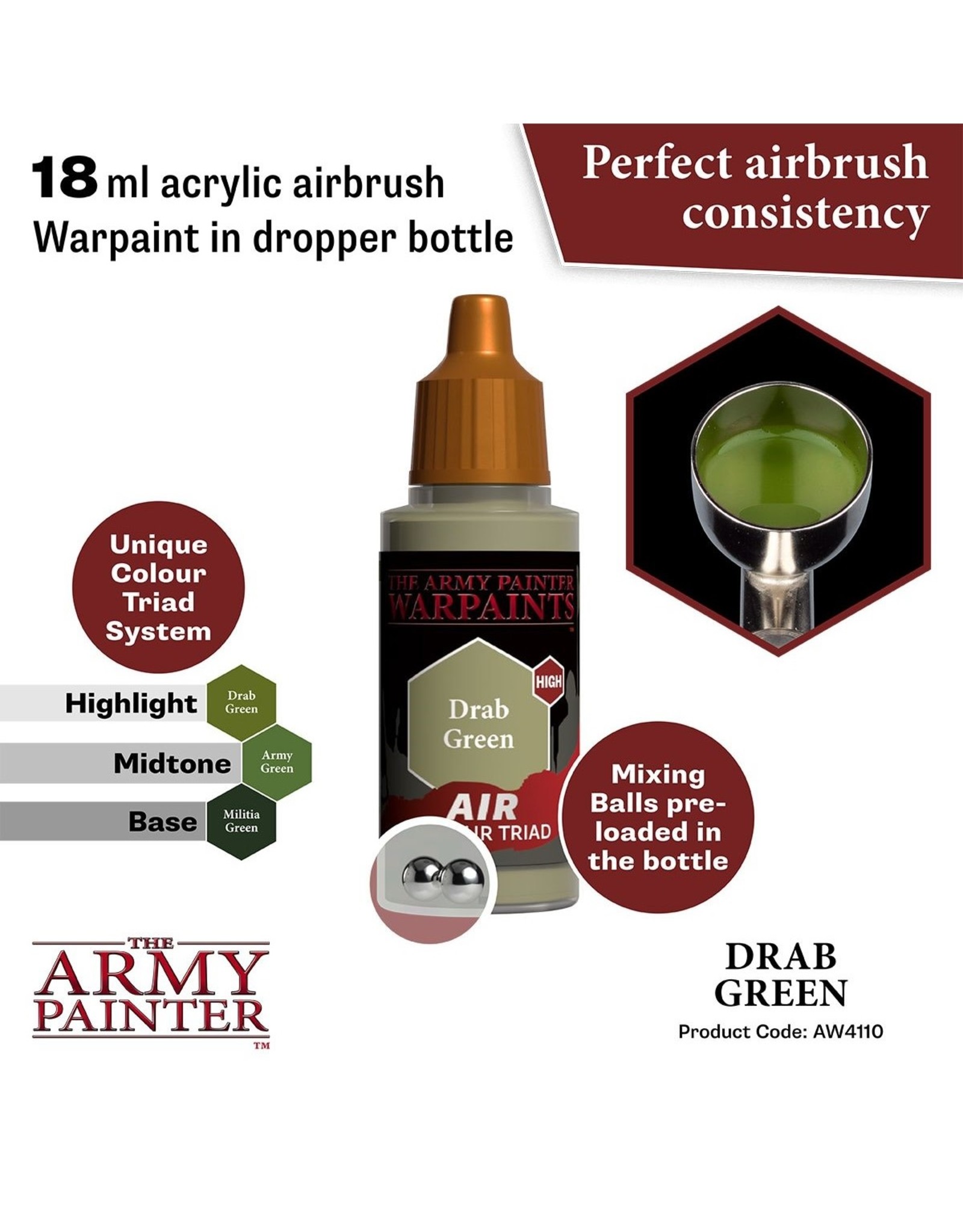 The Army Painter Warpaint Air: Drab Green (18ml)