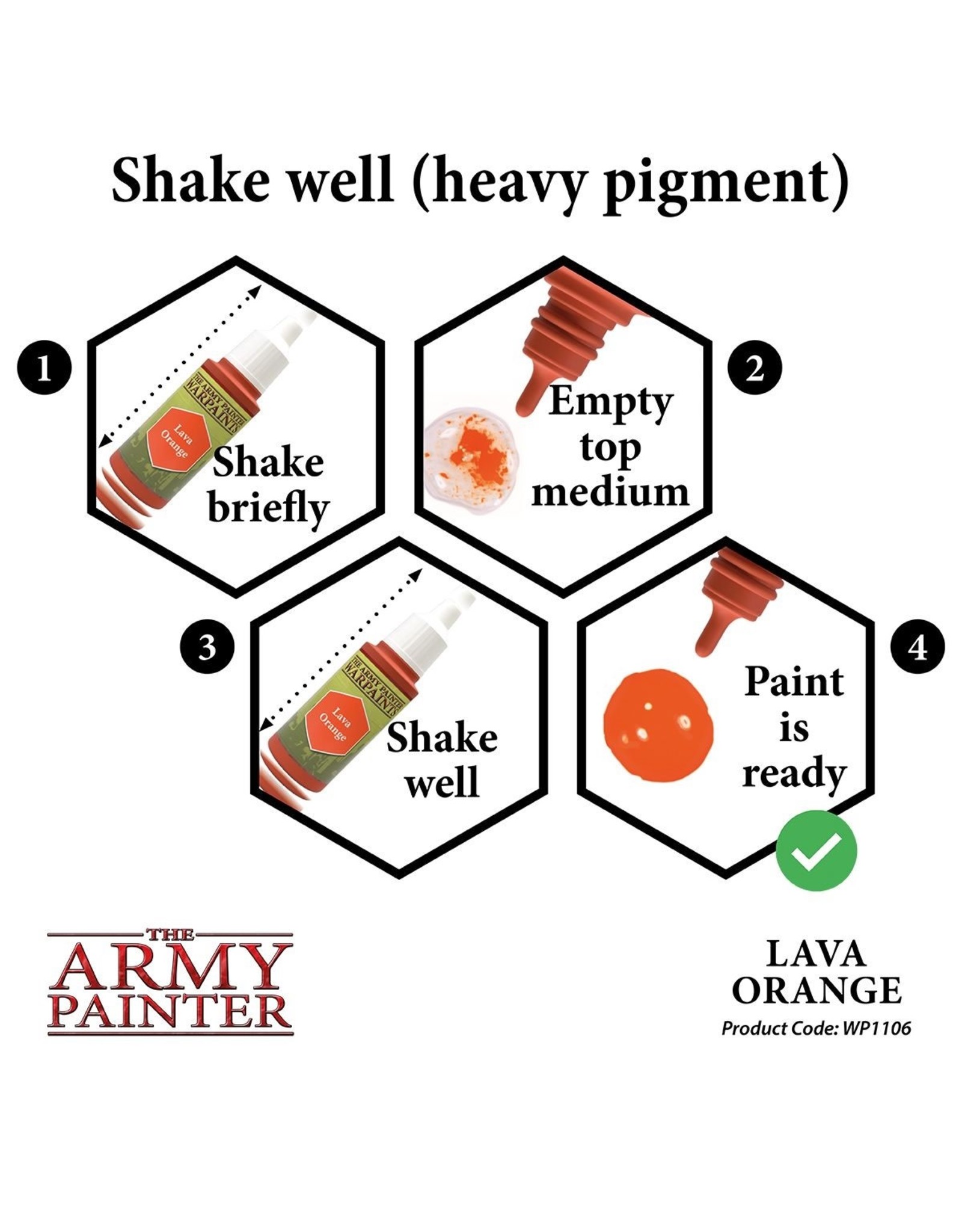 The Army Painter Warpaint: Lava Orange (18ml)