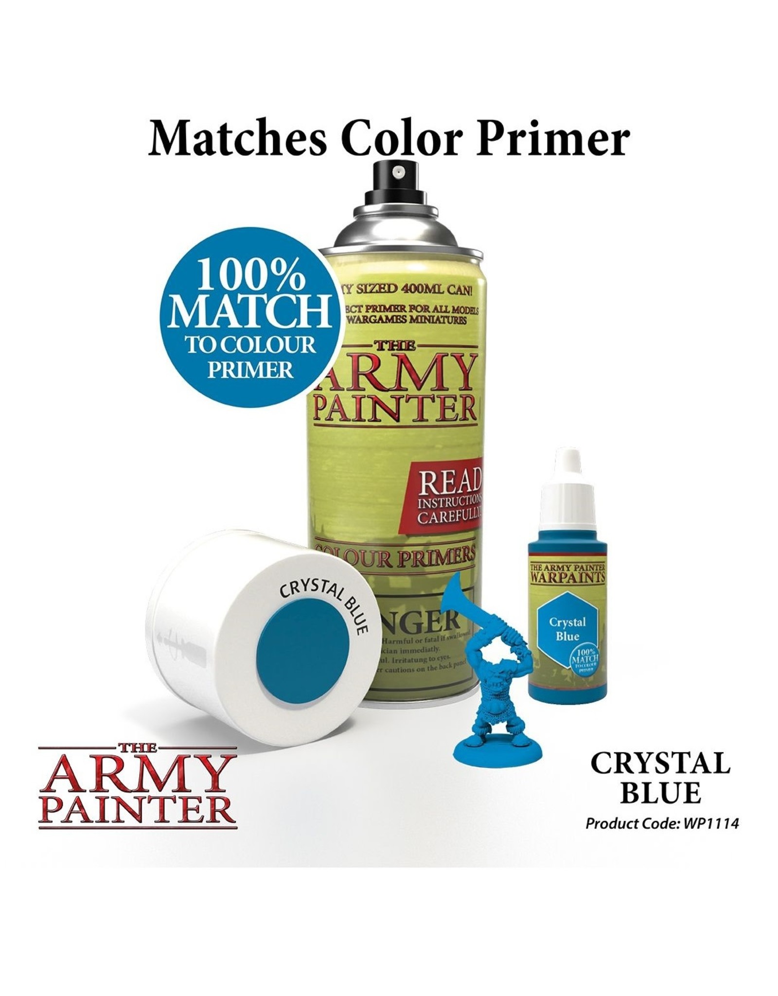 The Army Painter Color Primer Spray Paint, Crystal Blue, 400ml- Acrylic  Spray 