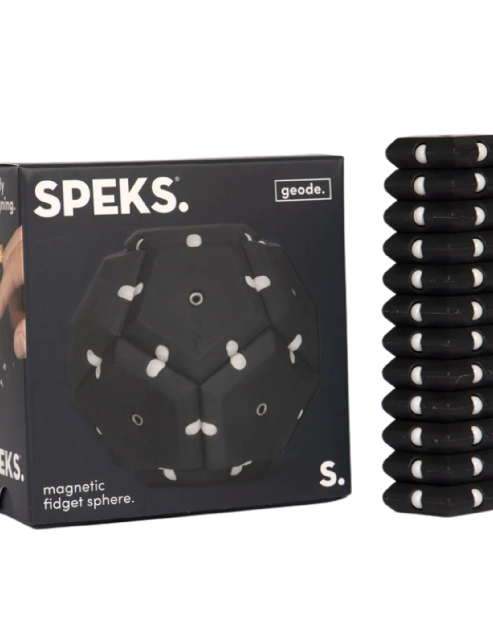 Speks Geode Magnetic Fidget Sphere (Snake Eyes) - Family Fun Hobbies