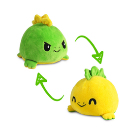 TeeTurtle Reversible Stego Mini Plush: Yellow & Green