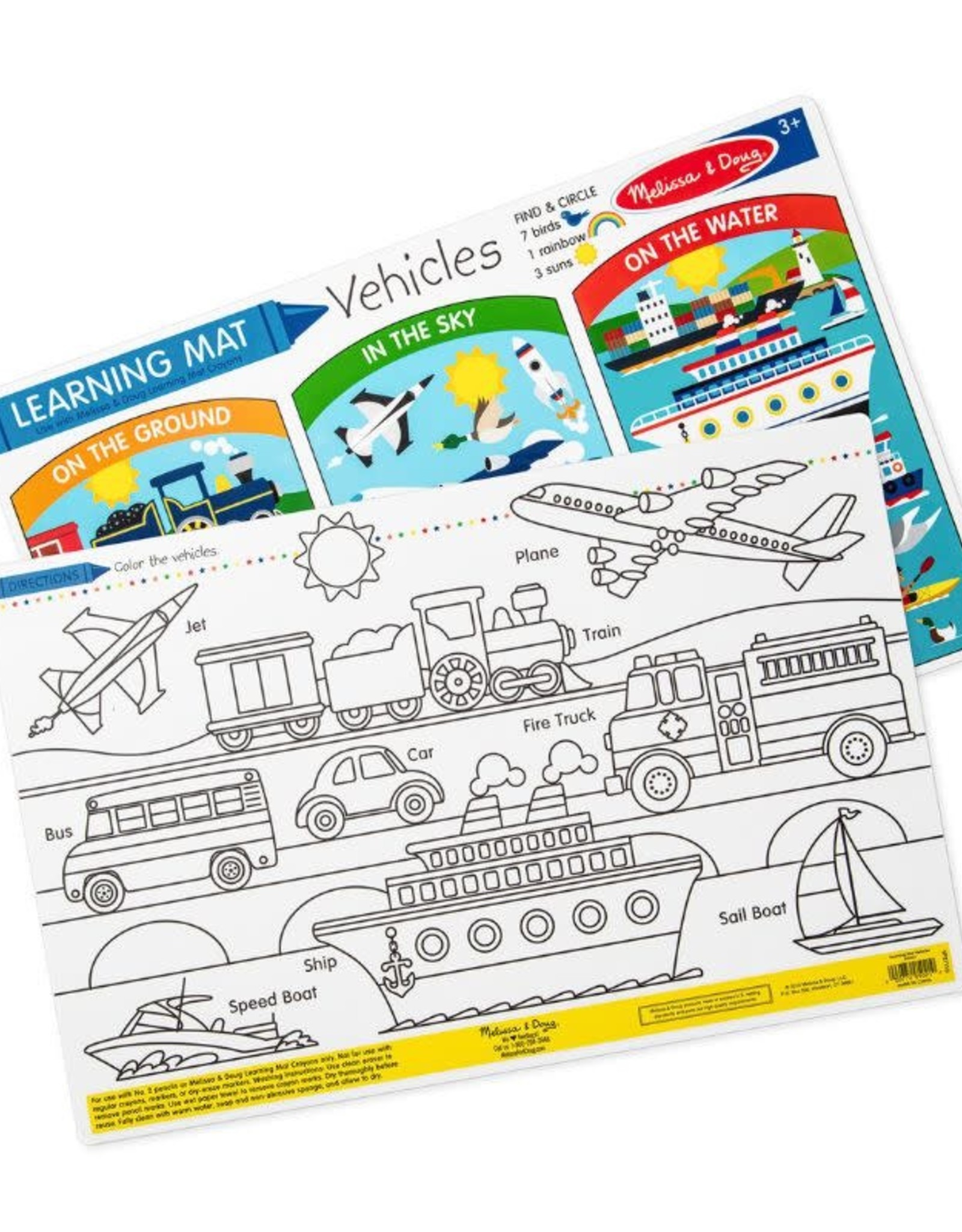 Melissa and Doug Learning Mat - Vehicles