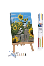 Winnie's Picks Paint by Numbers: Chickadees and Sunflowers - 20x15