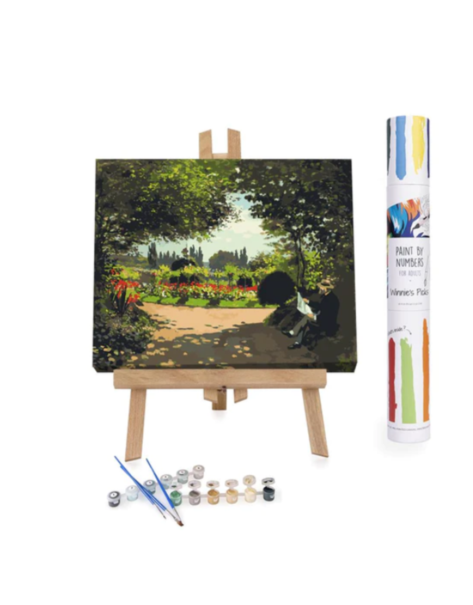 Winnie's Picks Paint by Numbers: Adolphe Monet Reading in the Garden - 16x20