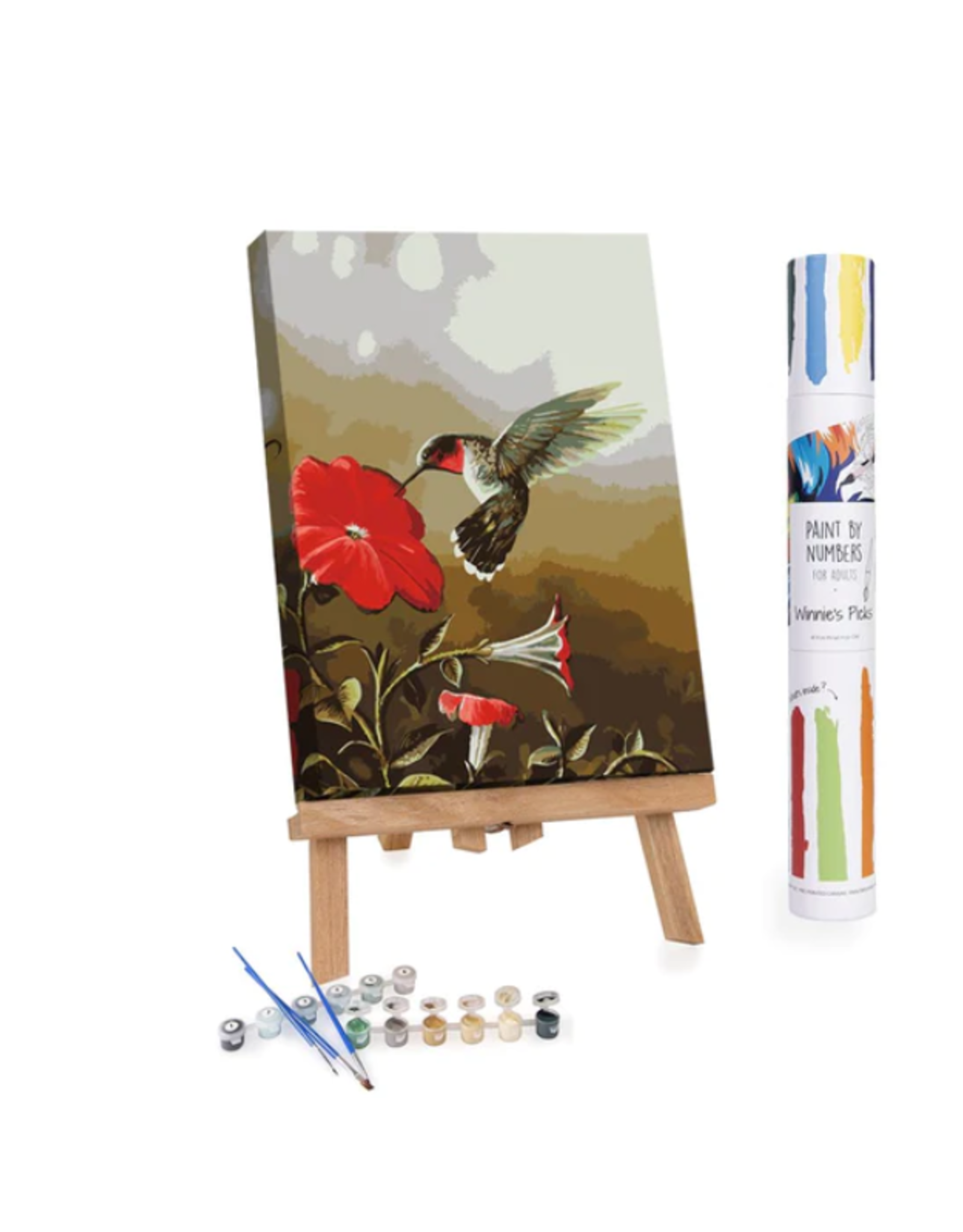 Winnie's Picks Paint by Numbers: Ruby Throated Hummingbird - 20x15