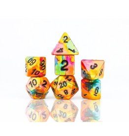 Sirius Dice Polyhedral Dice Set: Rainbow Gold