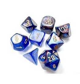 Polyhedral Dice Set: Lustrous - Azurite/Gold