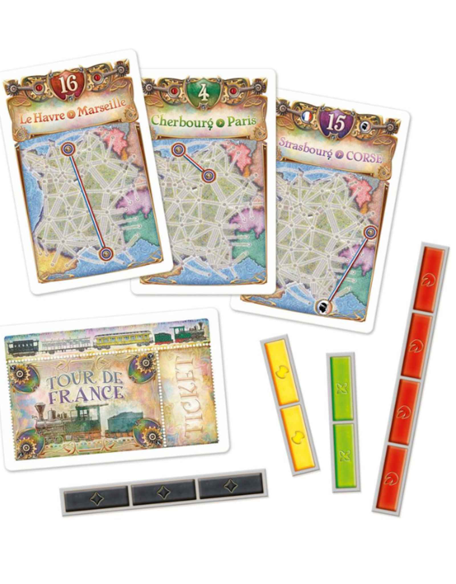  Ticket to Ride France + Old West Board Game EXPANSION, Train  Route Strategy Game, Fun Family Game for Kids and Adults, Ages 8+, 2-6  Players