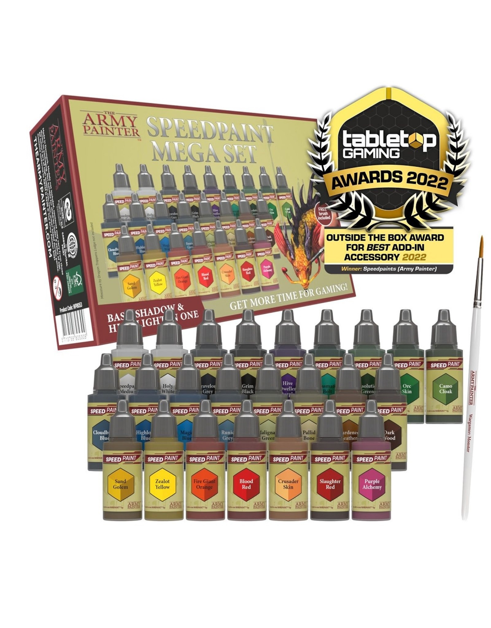 The Army Painter Miniatures Paint Set, 10 Model Paints with FREE  Highlighting Brush, 18ml/Bottle, Miniature