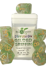 Role 4 Initiative Polyhedral Dice Set: Diffusion - Gilded Griffin