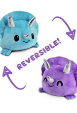 TeeTurtle Reversible Triceratops Mini Plush: Purple/Blue