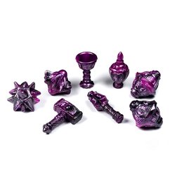 PolyHero PolyHero Cleric 8 Dice Set: Vile Violet