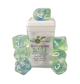 Role 4 Initiative Polyhedral Dice Set: Diffusion - Nixie's Brook