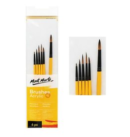 Mont Marte USA Gallery Series Acrylic Brush Set (6 pcs)