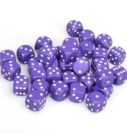 (S/O) 12mm D6 Dice Block: Opaque Purple w/White