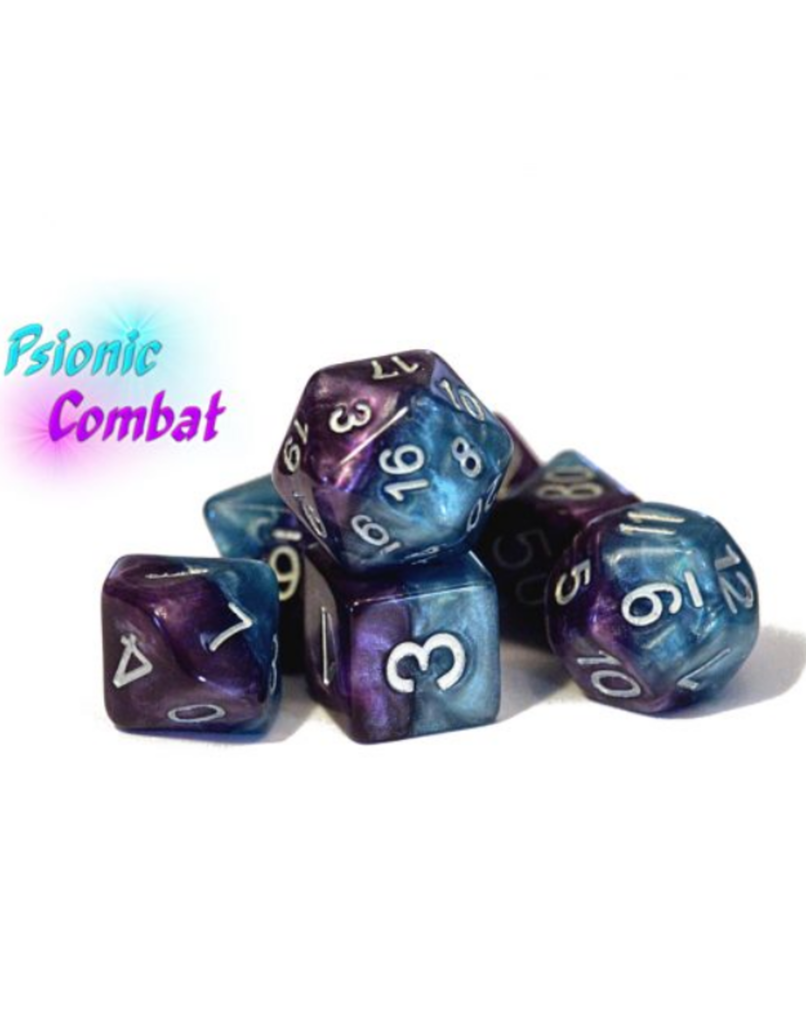 Gate Keeper Games (S/O) Polyhedral Dice Set: Halfsies - Psionic Combat