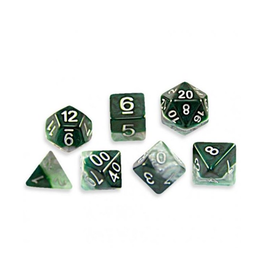 Gate Keeper Games (S/O) Polyhedral Dice Set: Halfsies - Adamantium 2e