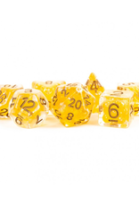 (S/O) Polyhedral Dice Set: Resin Pearl - Citrine w/Copper