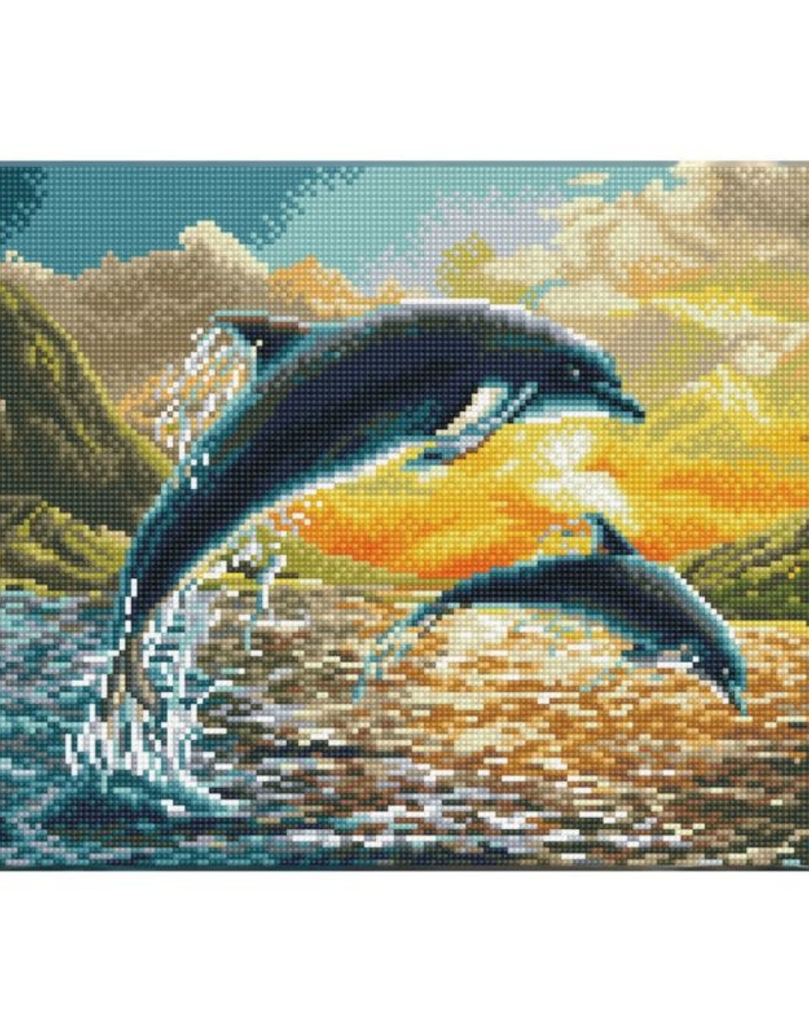 Dolphin Sunset Diamond Art Painting Kit - Family Fun Hobbies