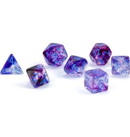 Polyhedral Dice Set: Luminary Nebula - Nocturnal Blue