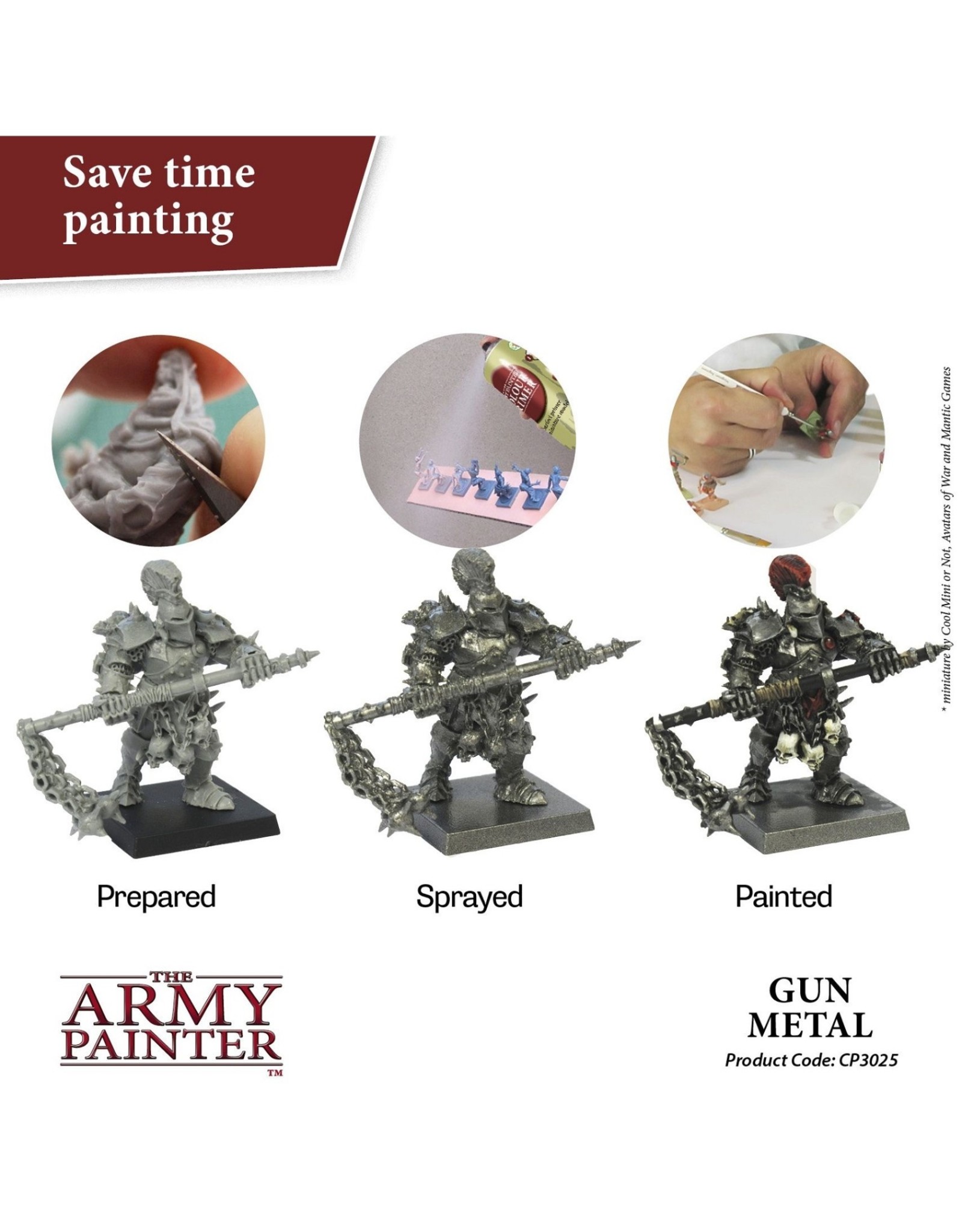 The Army Painter Color Primer Spray Paint, Uniform Grey, 400ml