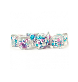Polyhedral Dice Set: Pearl - Purple/Teal/White