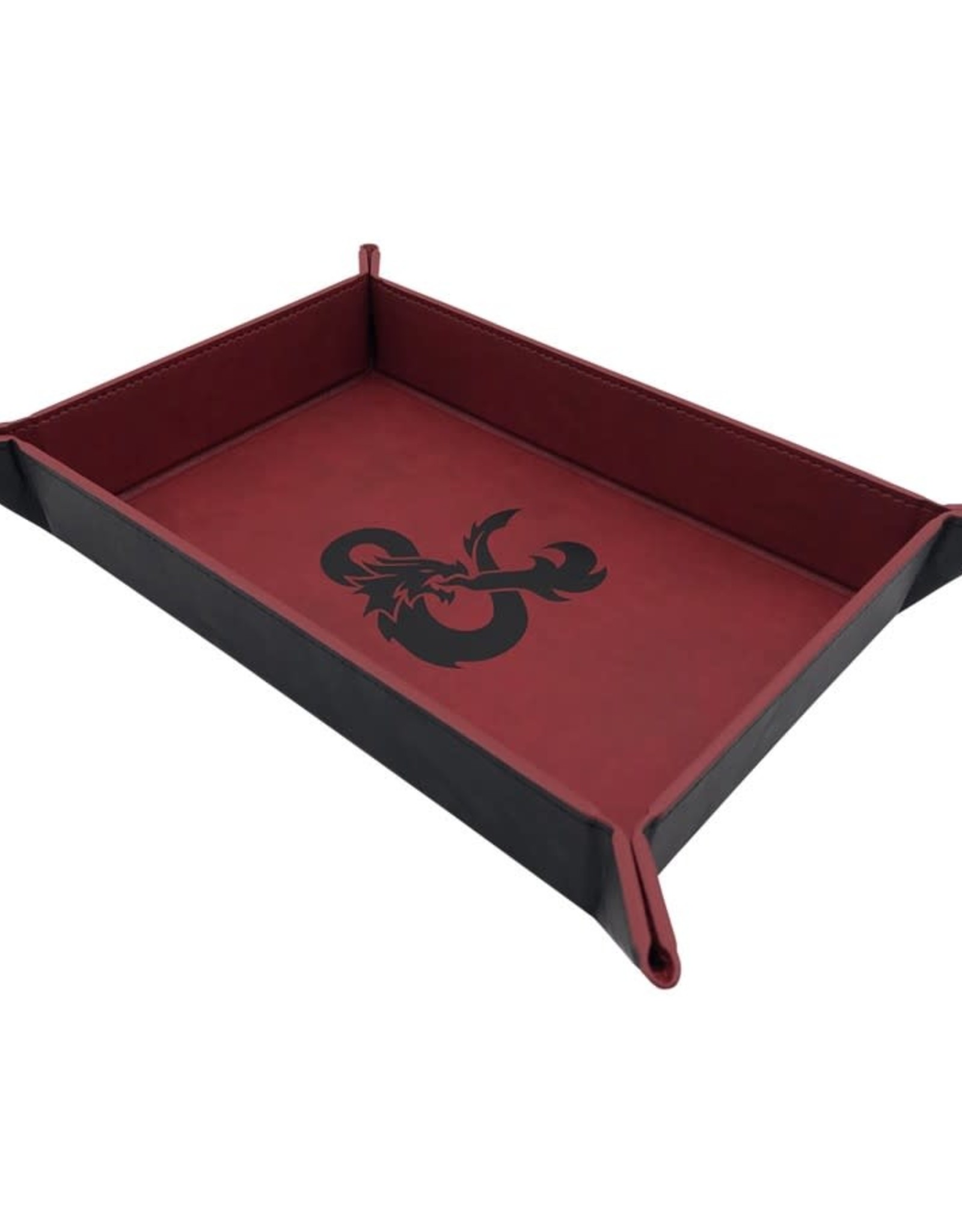 Foldable Dice Tray: Red/Black