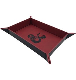 Foldable Dice Tray: Red/Black