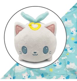 TeeTurtle Plushie Tote: White Angel Cat