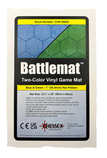 Reversible Battlemat: Blue-Green 1" Hexes (23.5" x 26")