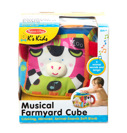 Melissa and Doug Musical Farmyard Cube Learning Toy