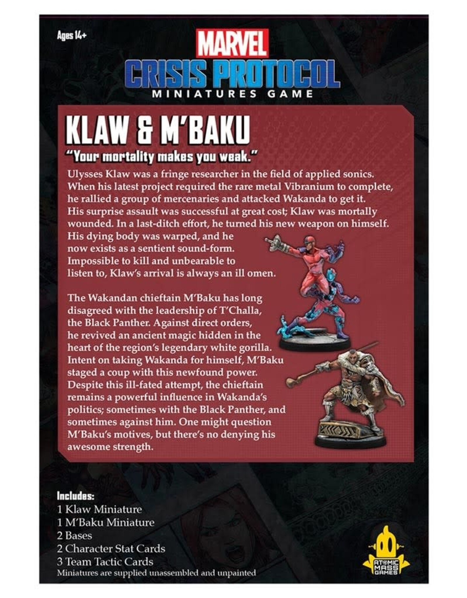 Atomic Mass Games Marvel Crisis Protocol: Klaw & M'Baku