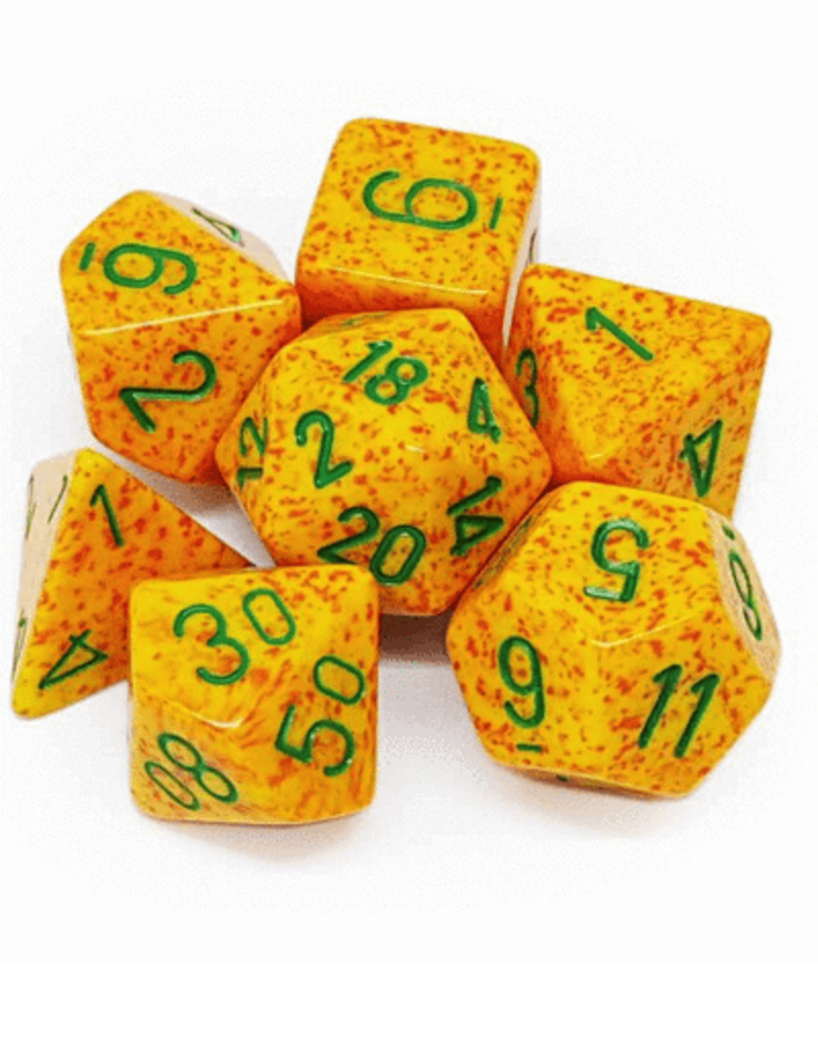 Polyhedral Dice Set: Speckled Lotus