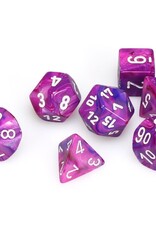 Polyhedral Dice Set: Festive - Violet w/ White