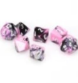 Polyhedral Dice Set: Gemini Black-Pink w/White