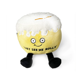 Punchkins - Less Haters, More Taters Baked Potato Plushie - Funny Pun White  Elephant Cute Gag Gift